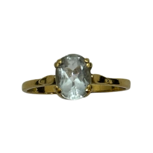 Bague en or jaune avec oxyde