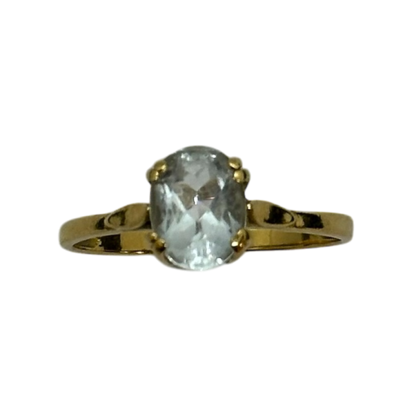 Bague en or jaune avec oxyde