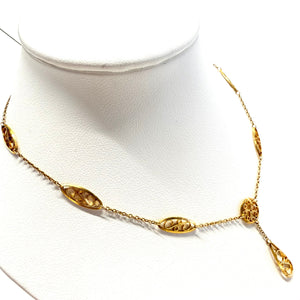 Collier Ras du Cou en Or Jaune 18k - 4.24g