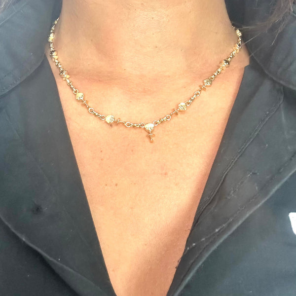 Collier Ras du Cou en Or Jaune 18 Carats