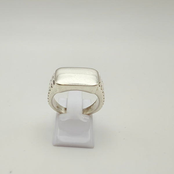 Chevalière en or blanc 18K Taille-58