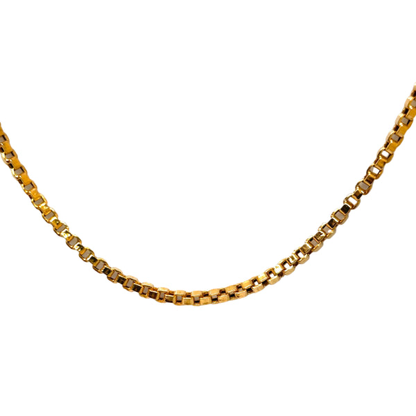 Collier chaîne maille vénitienne en or jaune