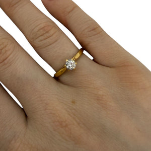 Solitaire diamant or jaune 18k - 2.33 G