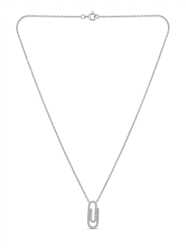 Collier pendentif en or blanc 18k - 2.87 G