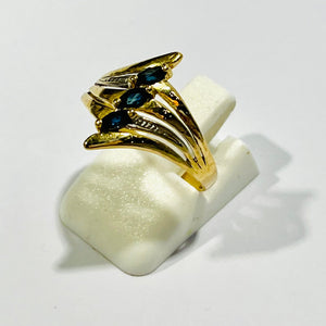 Bague en or Jaune 18 carats ornée de saphir