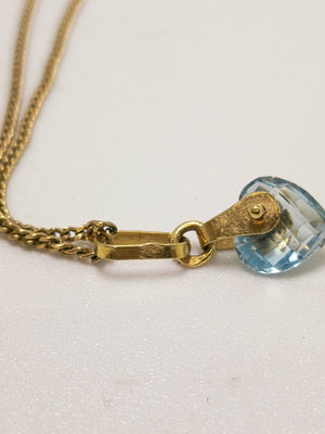 Collier Matinée Inspiré Aigue Marine Coeur