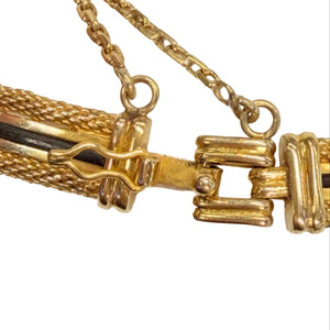 Bracelet Gourmette Fantaisie en Or Jaune 18k