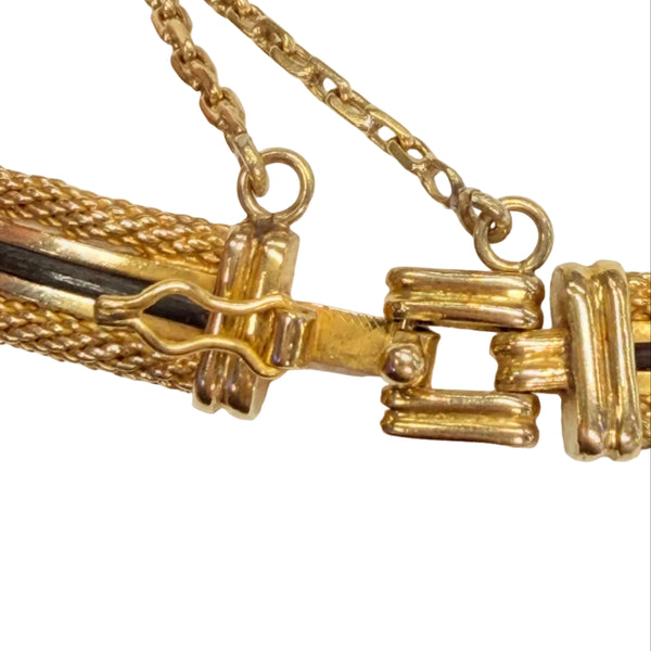 Bracelet Gourmette Fantaisie en Or Jaune 18k