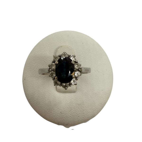 Bague en Or Blanc Empierrée 18 Carats - T 53