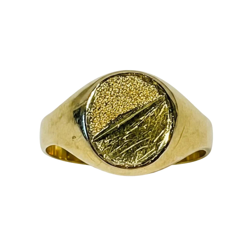 Bagues Chevalière Or Jaune 18 K - T 58 - 4.89 Grs