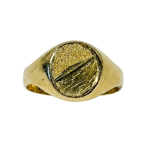 Bagues Chevalière Or Jaune 18 K - T 58 - 4.89 Grs