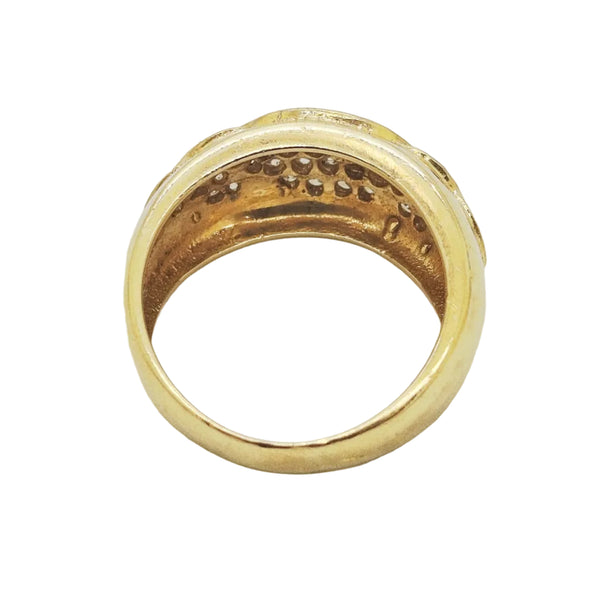 Bagues en or jaune 18k avec diamants
