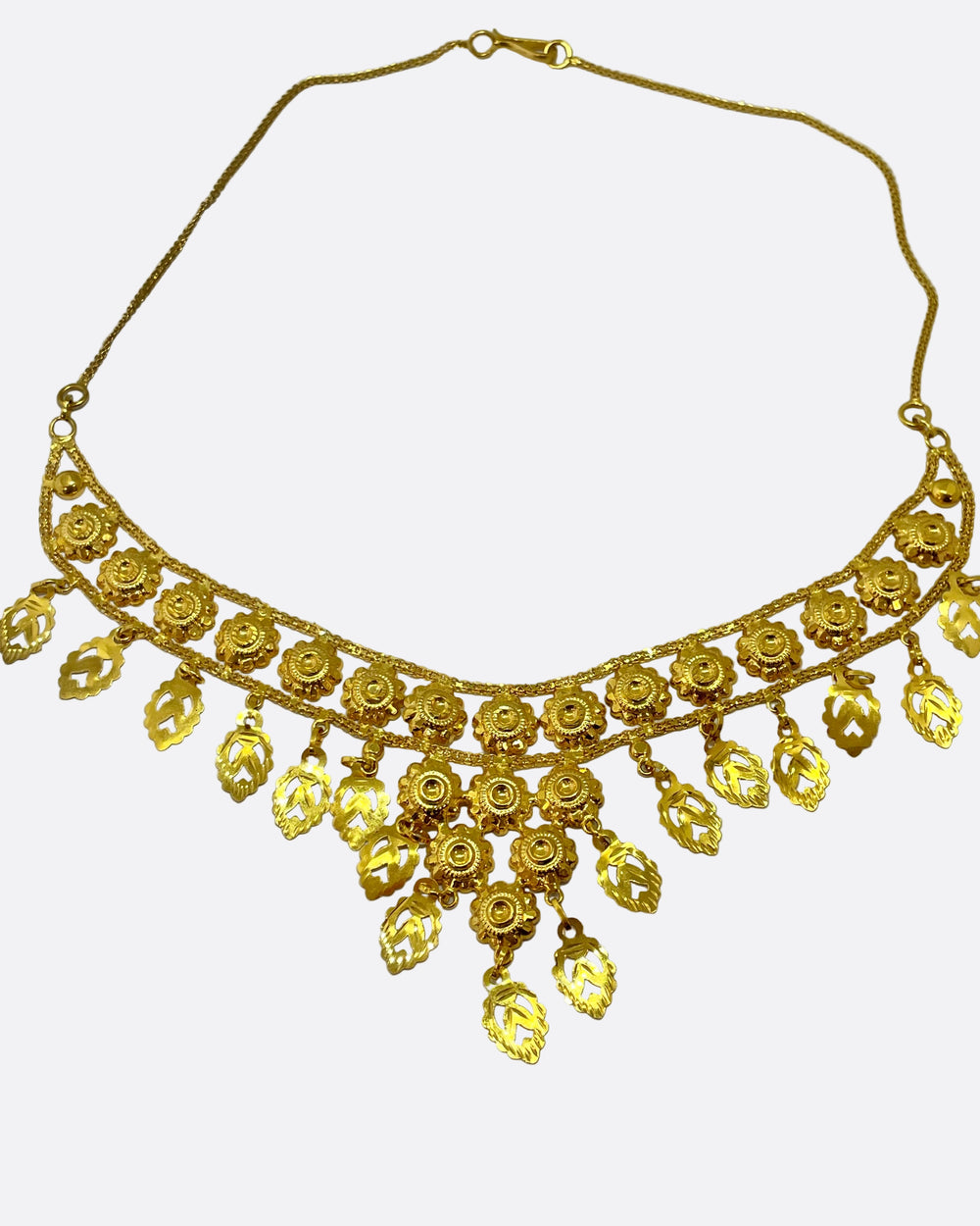 Collier Ras du Cou en Or Jaune 22K - 14.16g