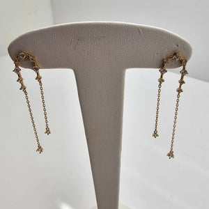 Boucles d'oreilles pendantes en or jaune 18 K - 1.28 G