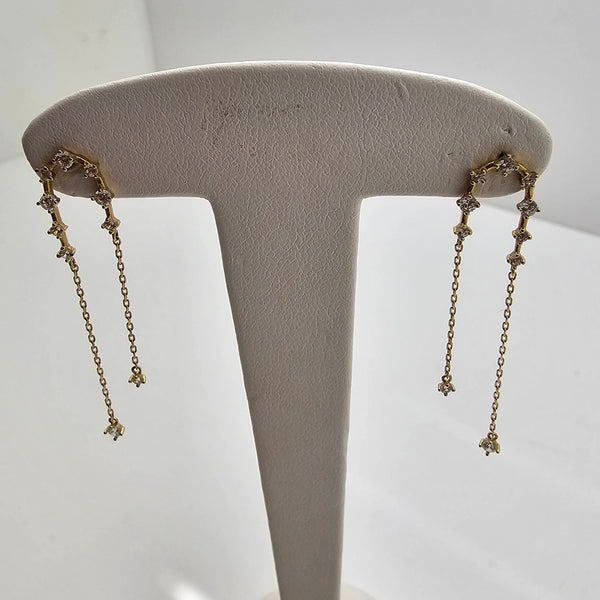 Boucles d'oreilles pendantes en or jaune 18 K - 1.28 G