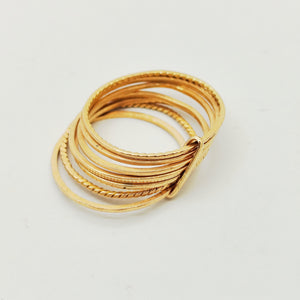 Bagues Semainier Or Jaune 18 Carats Taille 53