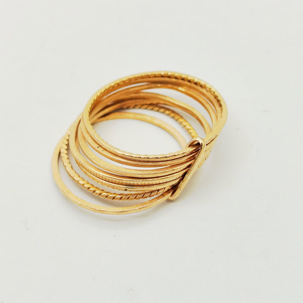 Bagues Semainier Or Jaune 18 Carats Taille 53