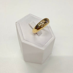 Bagues Or Jaune 18k avec Diamants - Taille 53