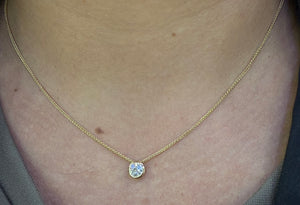 Collier Princesse en Or Jaune 18K & Diamant 0.40ct