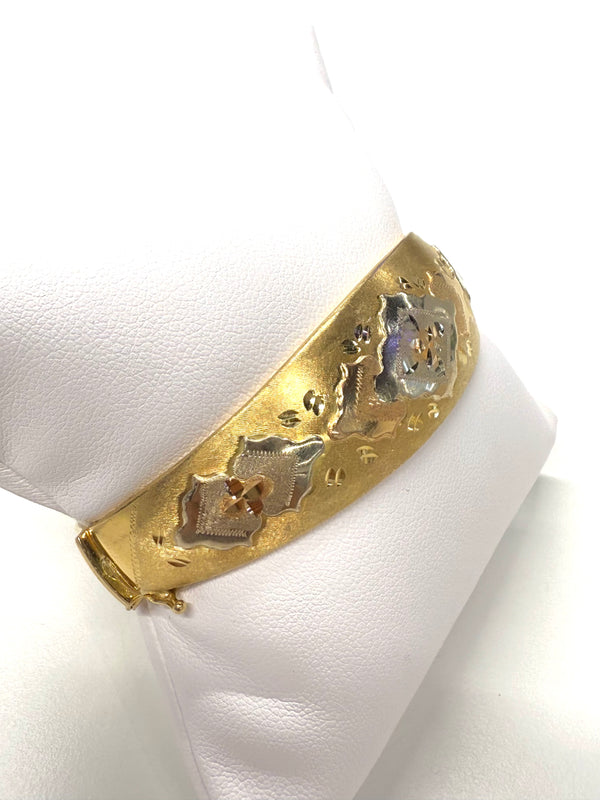 Bracelet Jonc 3 Ors 18k  diamètre 6cm