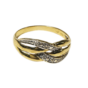 Bague en Or Bicolore 18K - Taille 55 - 1.95G