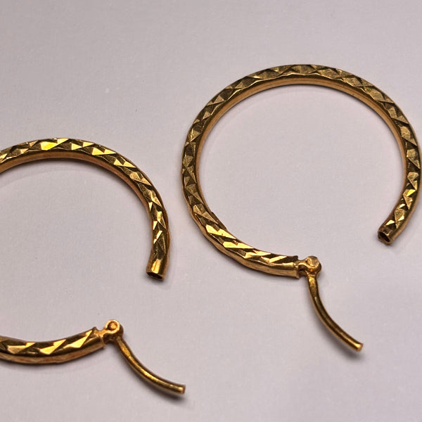 Créoles en Or Jaune 18K  2.55 Grs