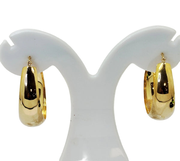 Boucles d'oreilles créoles en or jaune 18k - 6.81 G
