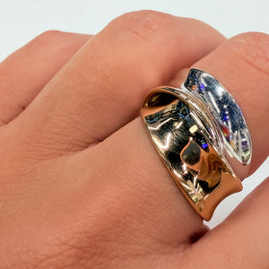 Superbe Bague en Or Jaune et Blanc 18K