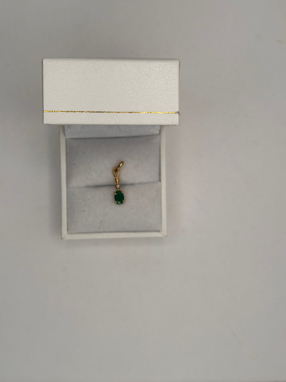 Parure Pendentif et Boucles d'Oreilles Or 18K Diamants et Émeraude