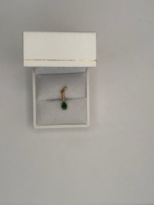 Parure Pendentif et Boucles d'Oreilles Or 18K Diamants et Émeraude