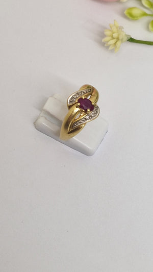 Bague en Or Jaune 18K Taille-57