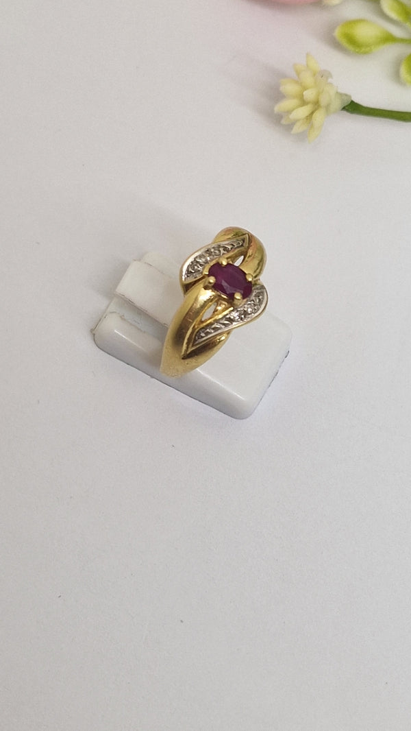 Bague en Or Jaune 18K Taille-57