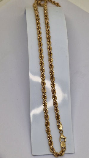 Collier Matinée Maille Torsadé Or Jaune 18K 14.67 Grs