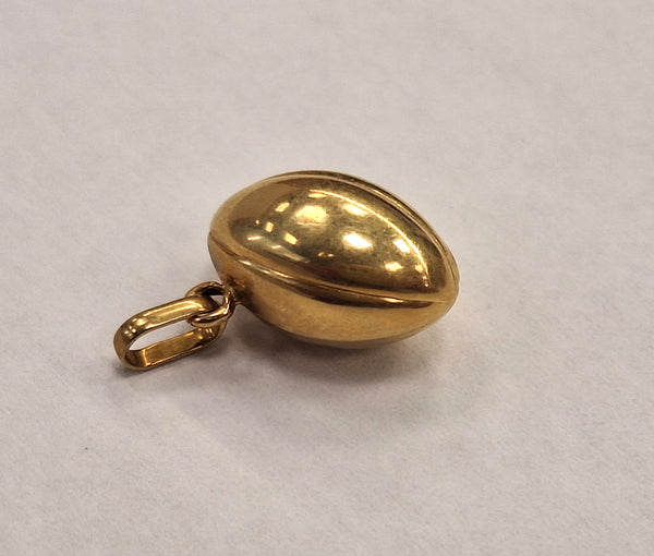 Pendentif Ballon Rugby Or Jaune 18 Carats