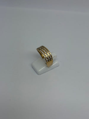 Bague en Or Jaune 18K - 3.89 Grs - Taille 57