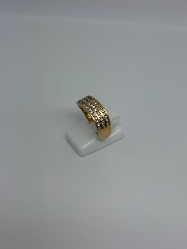 Bague en Or Jaune 18K - 3.89 Grs - Taille 57