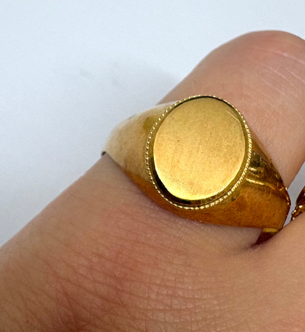 Bague en Or Jaune 18 K - Taille 64.5 - 2.22 G