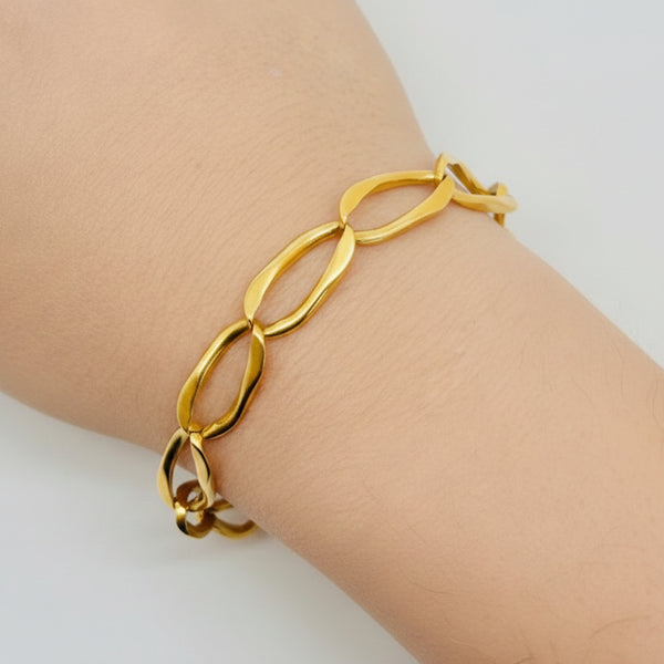 Bracelet en Or Jaune Maillon Cheval 18k - 31.29 G