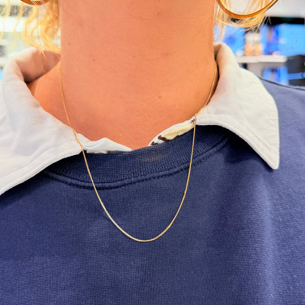 Collier Chaîne en Or Jaune 18k Maille Forçat