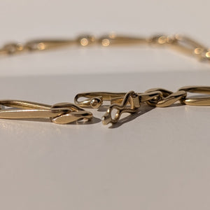 Bracelet Maillon Figaro en Or Jaune 18 K - 12.45 Grs