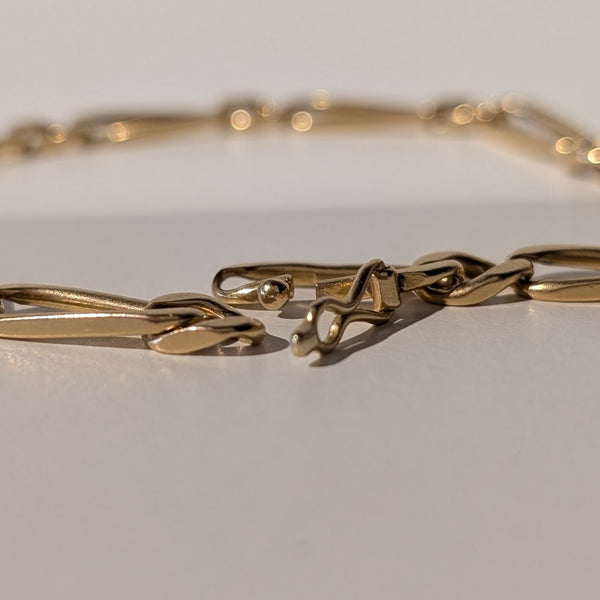 Bracelet Maillon Figaro en Or Jaune 18 K - 12.45 Grs
