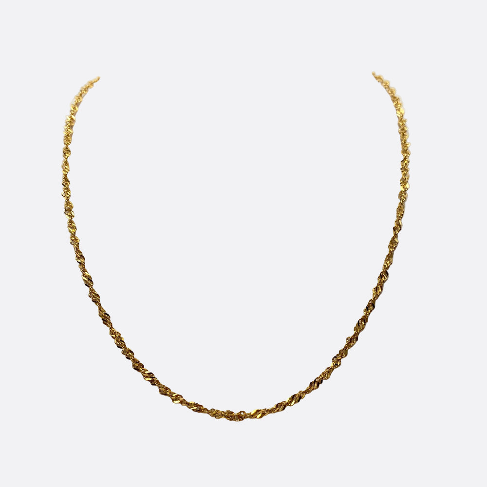 Collier Ras du Cou en Or Jaune 18K - 4.44g
