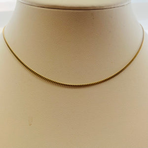 Collier ras-du-cou en or jaune 18 carats, maille gourmette - 3.71 Grs