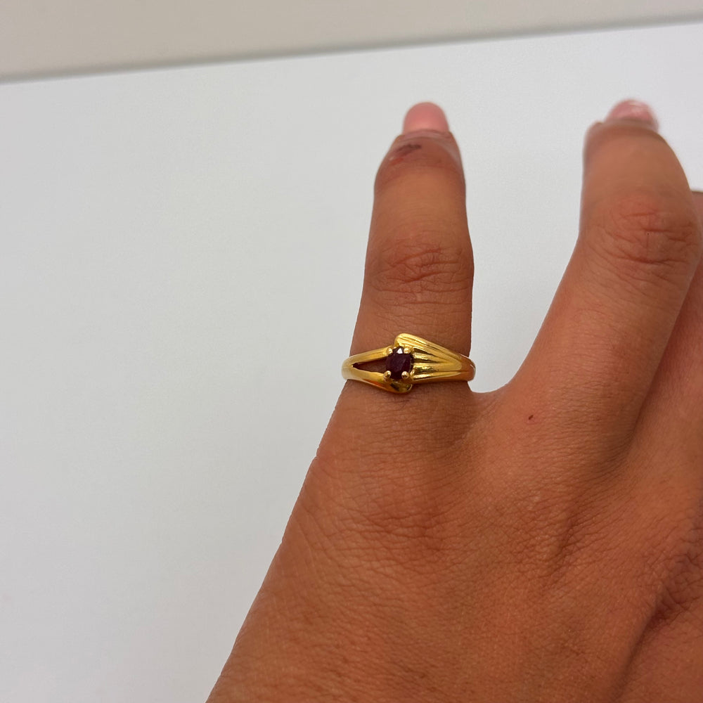 Bague en Or Jaune 18 Carats Taille-50.5