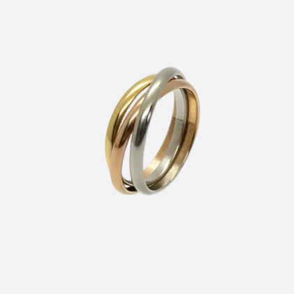 Bague Alliance en Or Jaune, Or Rose, Or Blanc 18k -  5.34 G