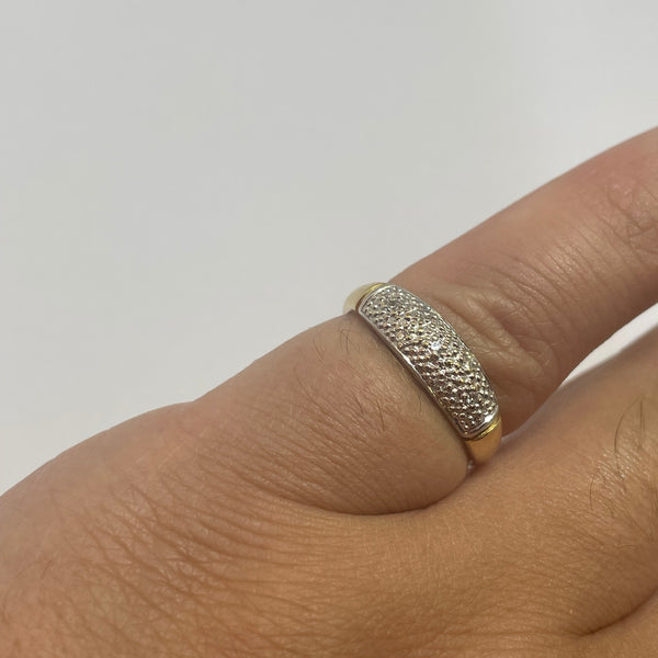 Bague en Or Jaune et Gris 18K - Taille 51