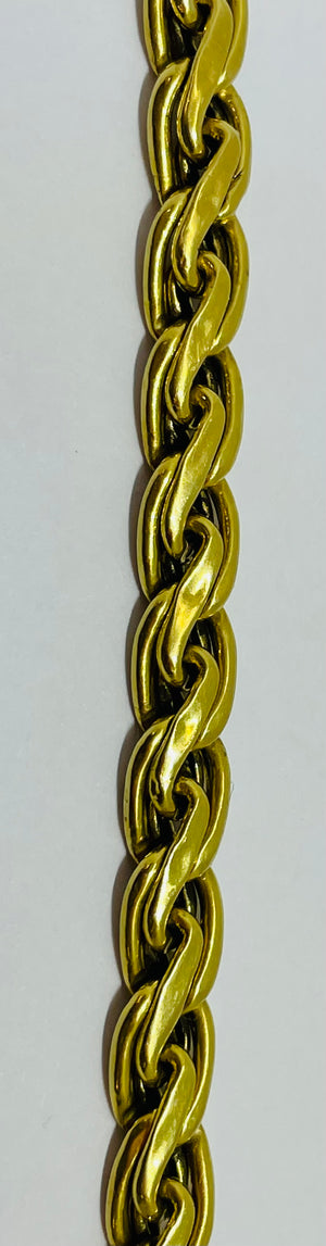 Bracelet Maillon Torsadé Or Jaune 18k - 12.3 Gr - 20 cm