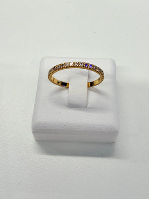 Bague Demi Tour Or Jaune 18 K - Taille 52 - 1.31 G