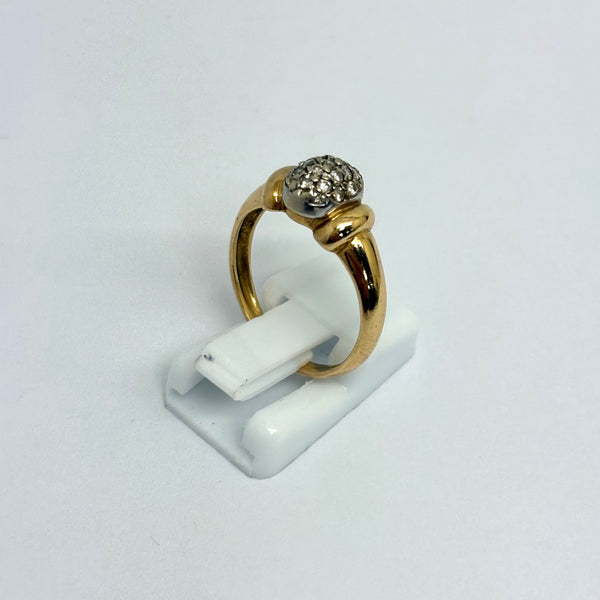 Bague Ancienne Or Jaune 18 K - Taille 54 - 3.61 G