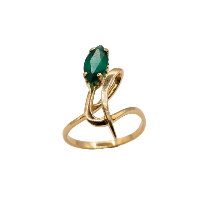 Bague Solitaire Or Jaune 18 K - Taille 53.5 - 2.72 G
